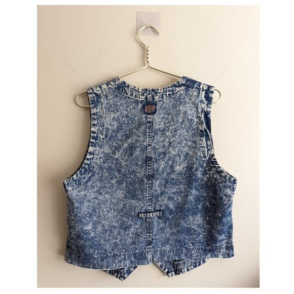 Vintage Cherokee Acid Wash Denim Vest - Picture 3 of 7